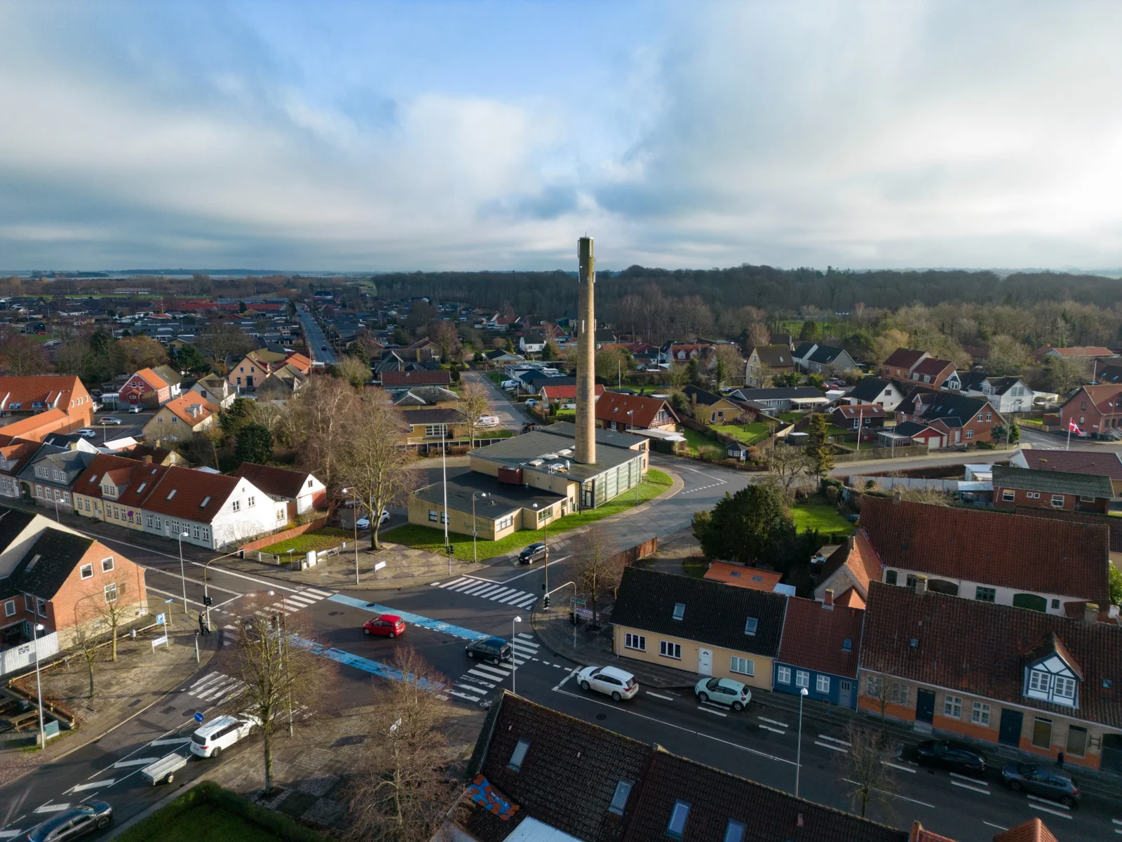 Dronefotografi af Dansk Sprognævn